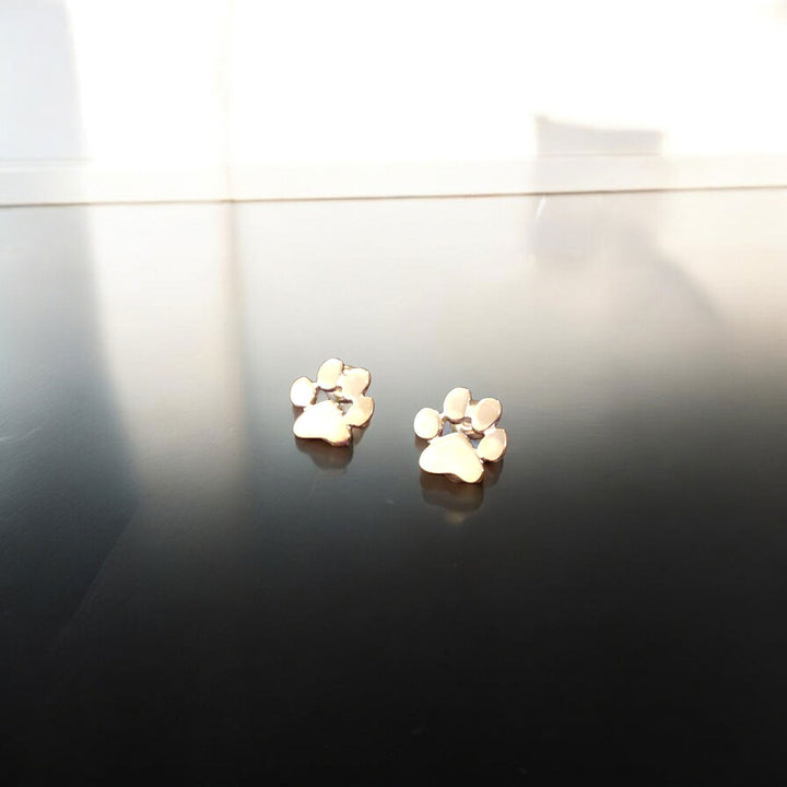 Hypoallergenic Paw Silver Earrings