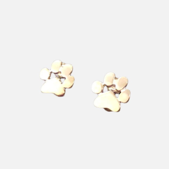 Hypoallergenic Paw Silver Earrings