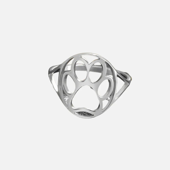 Open Paw Ring in Stainless Steel Lightweight