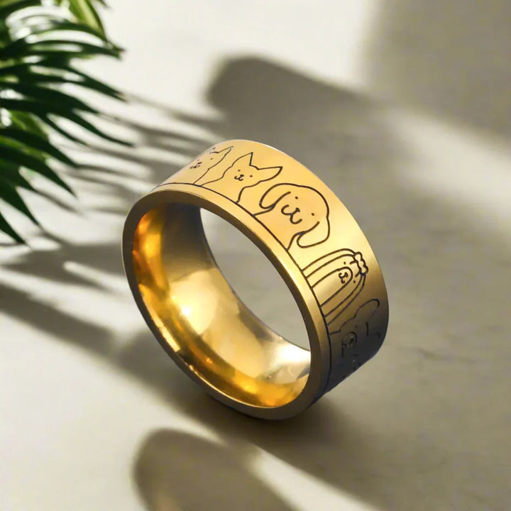 Wide Stainless Steel Dog Ring