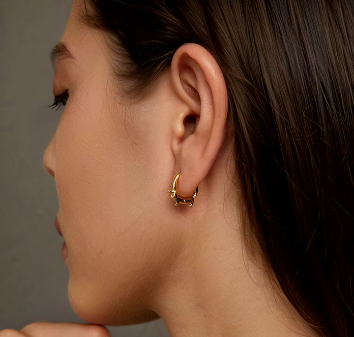 Precious Dachshund Hoops Earring