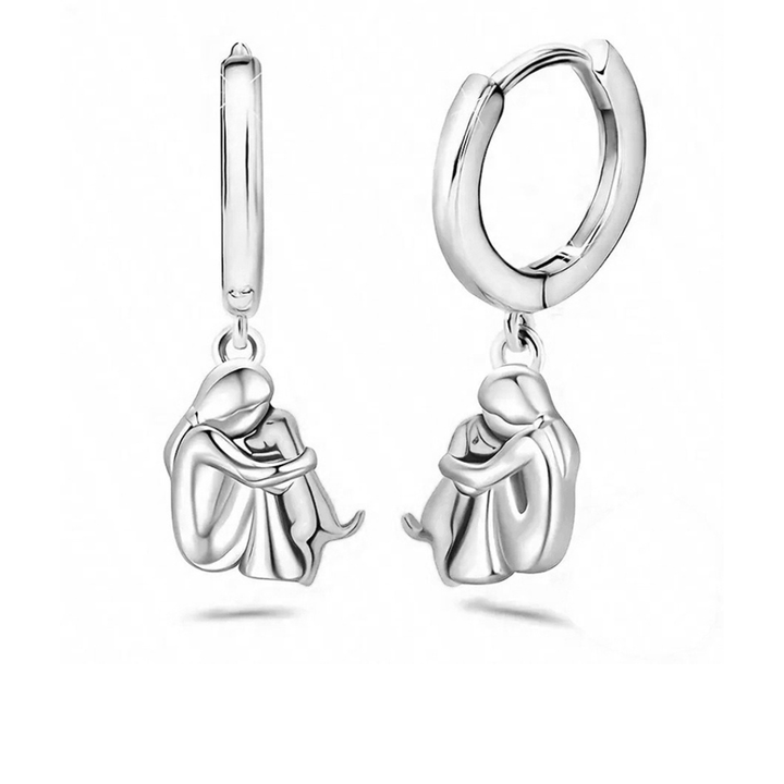 Hug Pendant Necklace with Earrings