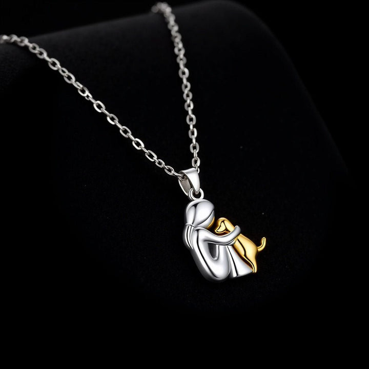 Hug Pendant Necklace with Earrings