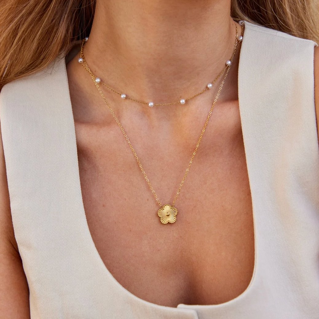 Pearl Necklace | Gold
