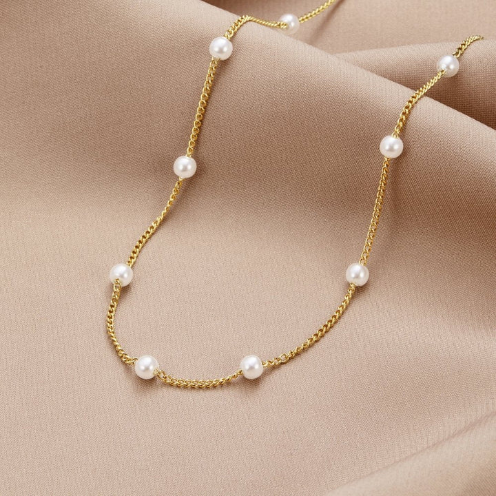 Pearl Necklace | Gold