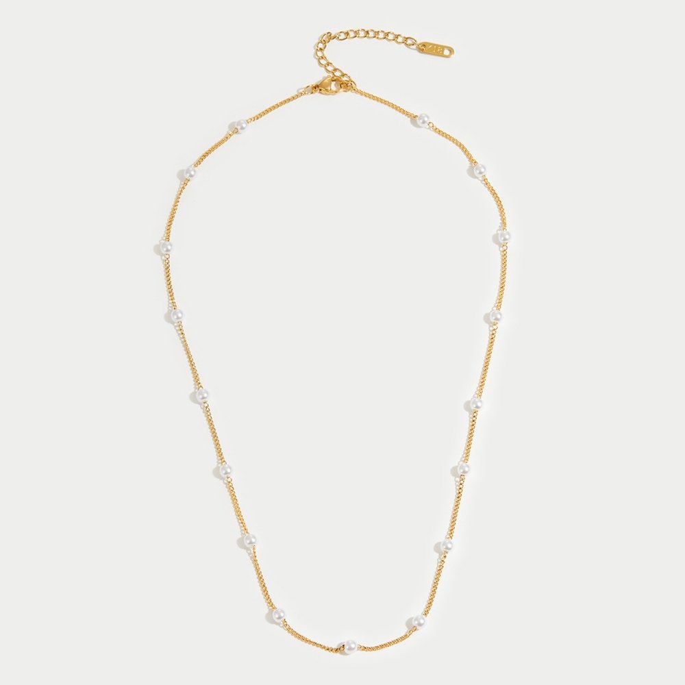 Pearl Necklace | Gold